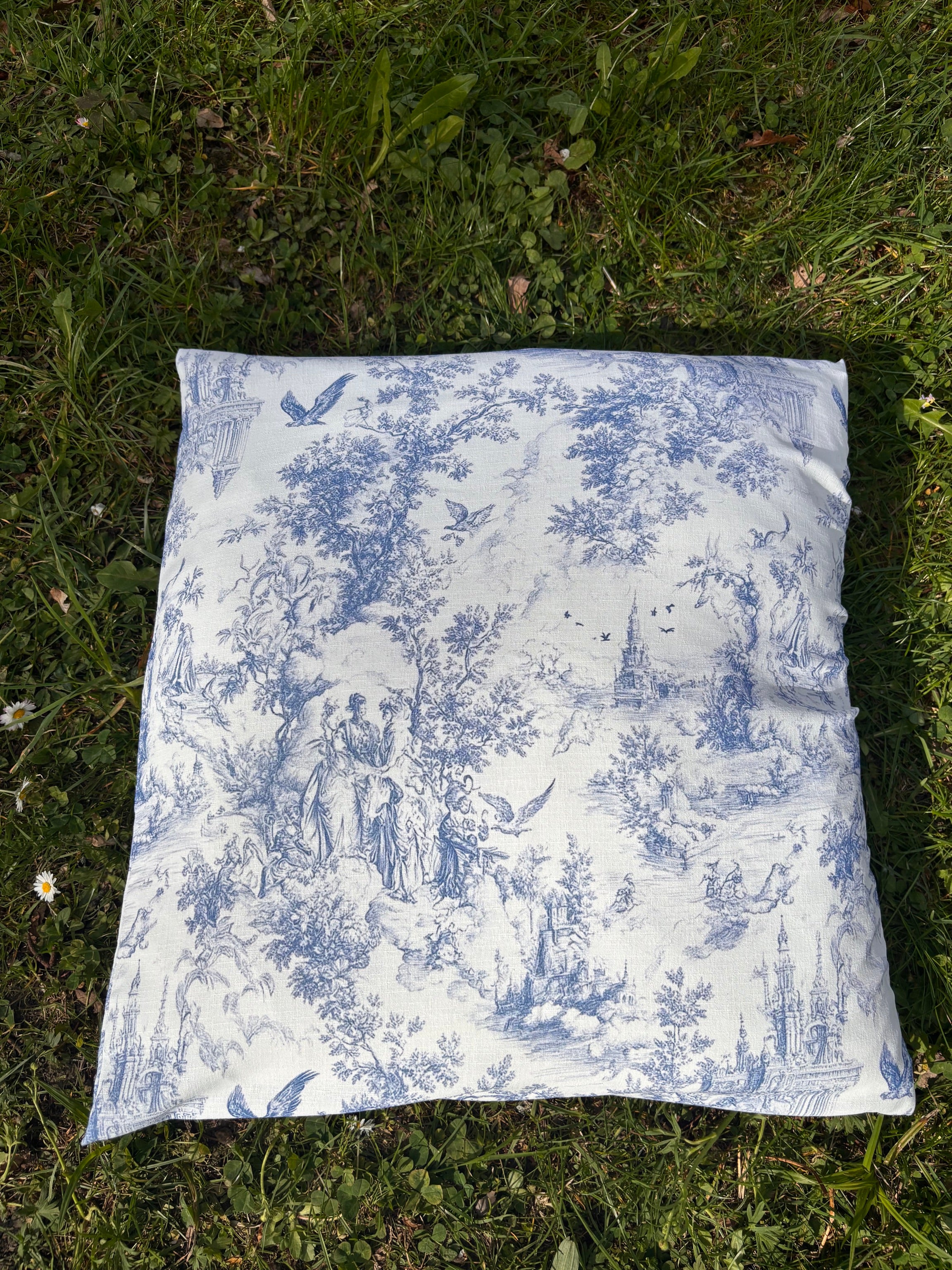 Kissenhülle Toile de Jouy | Englischer Landgarten